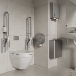 602631 Kosz na śmieci łazienkowy ścienny Stay 23L Stalowy Szczotkowany