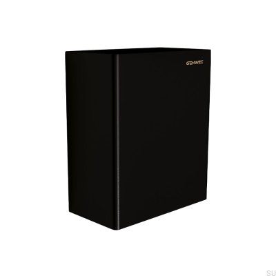 Stay 23L wall-mounted bathroom waste bin, Matte Black Steel