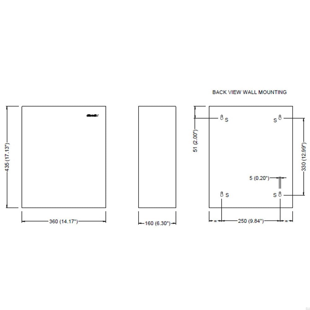 602632 Kosz na śmieci łazienkowy ścienny Stay 23L Stalowy Czarny Mat