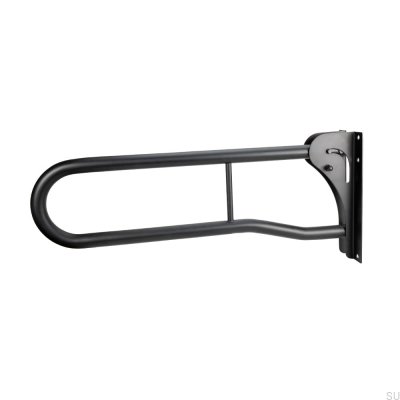 Tilting arched toilet rail 40134 Matte Black Steel