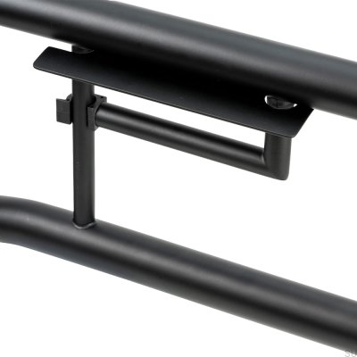 Toilet paper holder for toilet rail 40134 Matte Black Steel