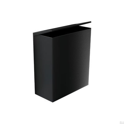 Stay wall-mounted hygiene waste bin, matt black steel