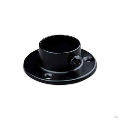 Rosette for wardrobe rods 527 25 Metal Black