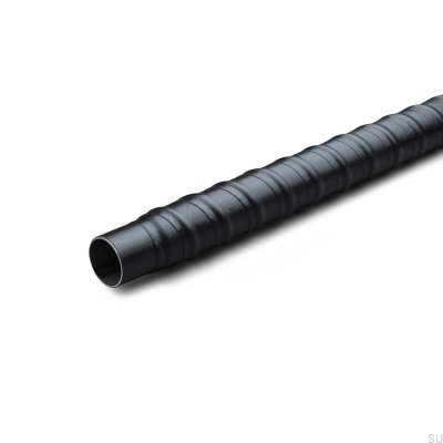 Rod Wrapped 458 Metal Black Wardrobe Rod with Black Leather