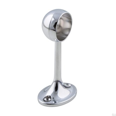 Rosette for wardrobe rods 1557S 25 Polished chrome