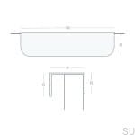 Edit edge furniture handle, brushed black brass