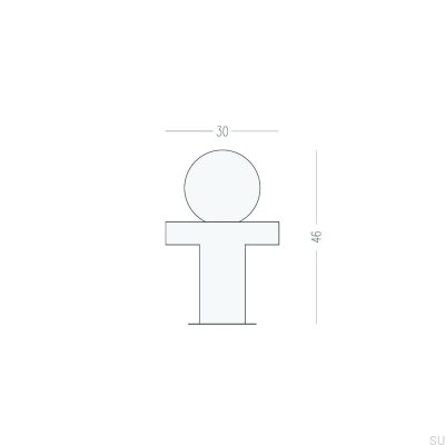  Pola White Brass Furniture Knob with Black Washer