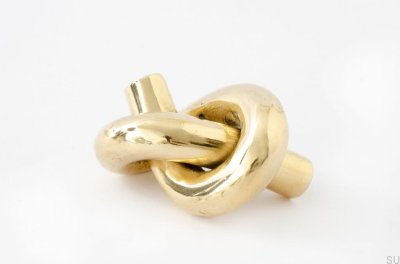 Knot 50 furniture knob, polished brass, unvarnished