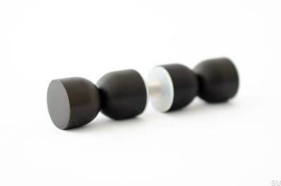 Double-sided furniture knob Kokeshi 1832 Aluminum Black