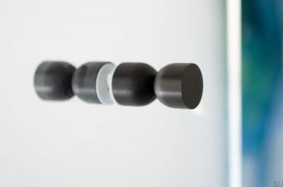 Double-sided furniture knob Kokeshi 1832 Aluminum Black