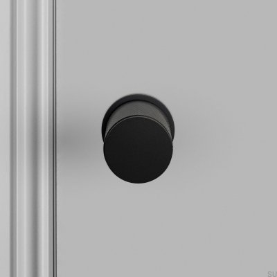 Double-sided door knob Cross 57 Steel Black