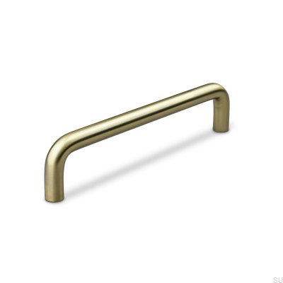 Barga 128 elongated furniture handle, brushed gold