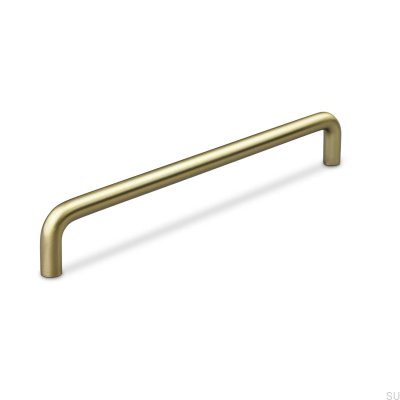 Barga 192 brushed gold oblong furniture handle