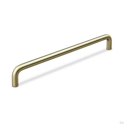 Barga 224 elongated furniture handle, brushed gold