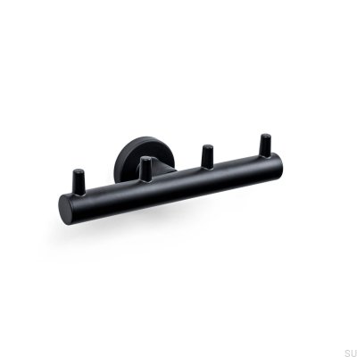 Toulon-4 Matte Black Metal Wall Hanger