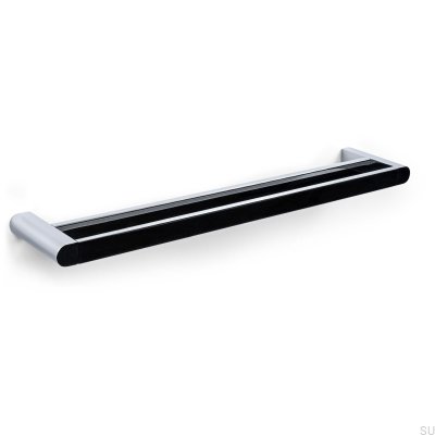 Cannes double towel holder, polished chrome