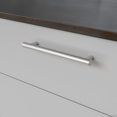 Varberg 192 oblong furniture handle, brushed silver
