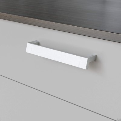 Båstad 192 oblong furniture handle, brushed silver