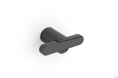T-Bar Fusion Furniture Knob Black Titanium Polished