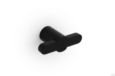  T-Bar Fusion furniture knob Matte Black Metal