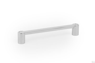 Fusion 160 oblong furniture handle, polished nickel