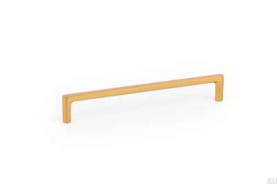 Oblong furniture handle Pura 160 Gold Brushed Cava
