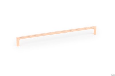 Pura 256 oblong furniture handle, polished copper