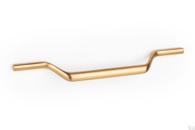 Valley 160 oblong furniture handle, brushed gold, cava
