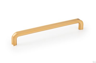 Lipp 192 oblong furniture handle, brushed gold, cava