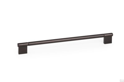Point 320 elongated furniture handle Aluminum Black Titanium