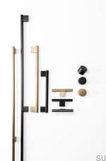 Point 320 elongated furniture handle Aluminum Black Titanium