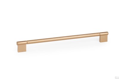 Point 320 oblong furniture handle, brushed gold and cava