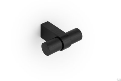 T-Bar Nobb Aluminum Brushed Black furniture knob