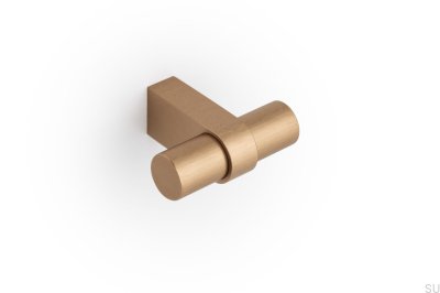 T-Bar Nobb Aluminum Brushed Gold furniture knob