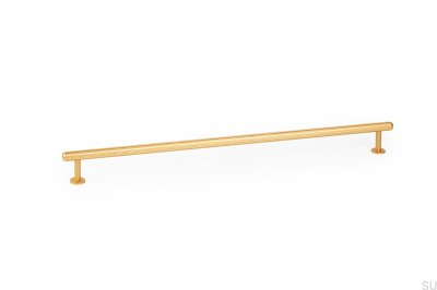 Rille Mini 320 oblong furniture handle, brushed aluminum and gold