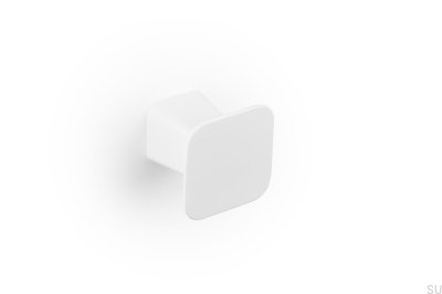 Prism Metal furniture knob in Matt White