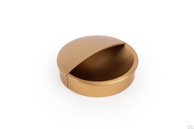 Lidd 48 recessed furniture handle, brushed gold, cava