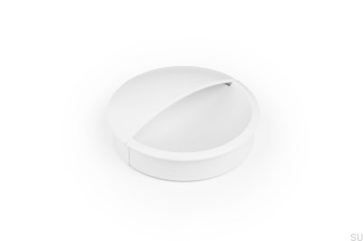 Lidd 48 recessed furniture handle, metal, matt white