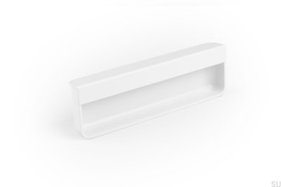 Moule 128 recessed furniture handle, metal, matt white