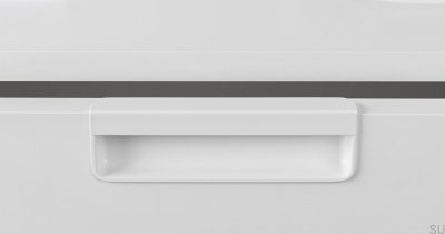 Moule 128 recessed furniture handle, metal, matt white