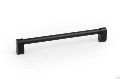 Longitudinal furniture handle Linkk 160 Aluminum Black Brushed