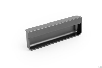Moule 128 recessed furniture handle, metal, black