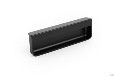 Moule 128 recessed furniture handle, metal, matt black