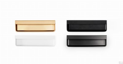 Moule 128 recessed furniture handle, metal, matt black