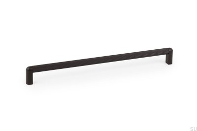 Oblong furniture handle Riss Mini 320 Aluminum Brown