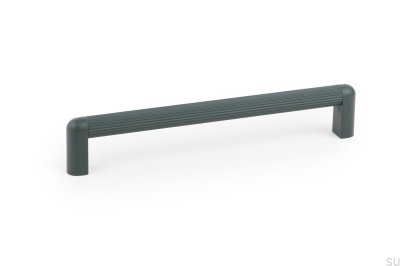 Oblong furniture handle Riss Mini 192 Aluminum Green