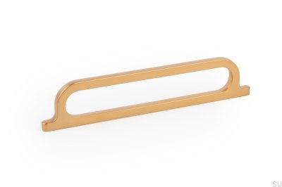 Oblong furniture handle Omega 160 Metal, Gold Cava
