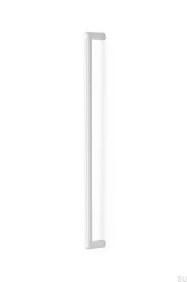 Oblong furniture handle Riss Big 480 Aluminum Matt White