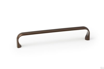 Miig 160 oblong furniture handle, metal, brown