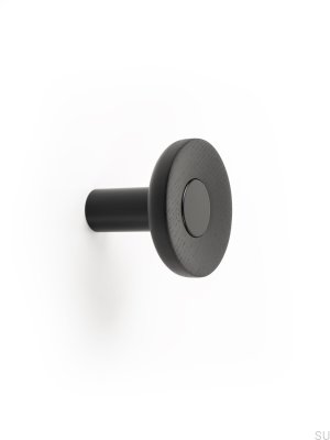Zoot 60 Wooden Matte Black Wall Hanger with Matte Black Ash